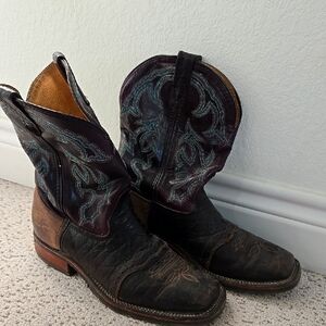 Double H Brown and Black Western Boots